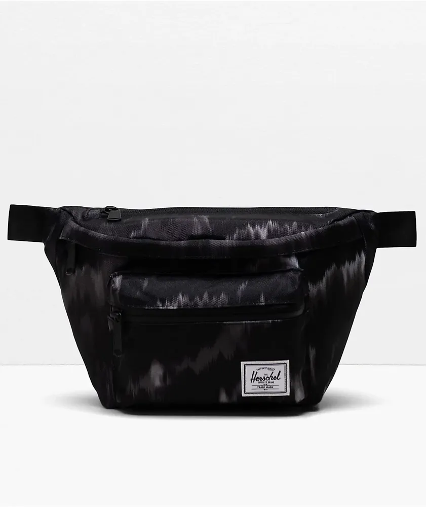 Herschel Supply Co. Pop Quiz Eco Blurred Ikat Black Fanny Pack