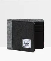 Herschel Supply Co. Roy Crosshatch Black & Grey Bifold Wallet