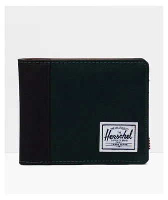 Herschel Supply Co. Roy Scarab, Black & Saddle Brown Bifold Wallet