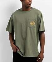 Herschel Supply Co. Skyline Olive Green Pocket T-Shirt