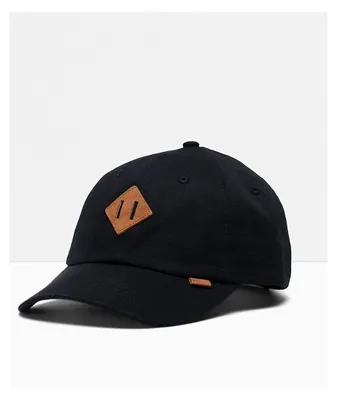Herschel Supply Co. Sylas Tan Diamond Black Strapback Hat