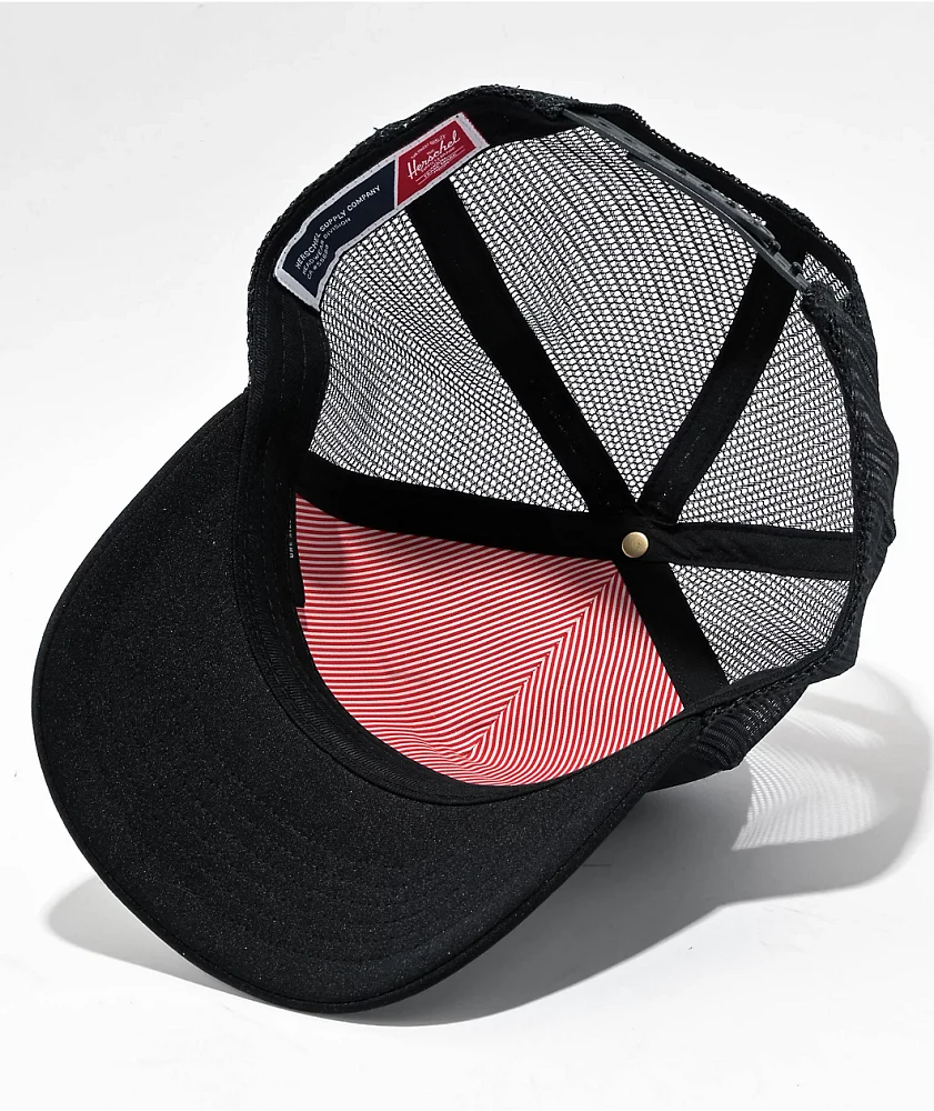 Herschel Supply Co. Whaler Tall Black Trucker Hat