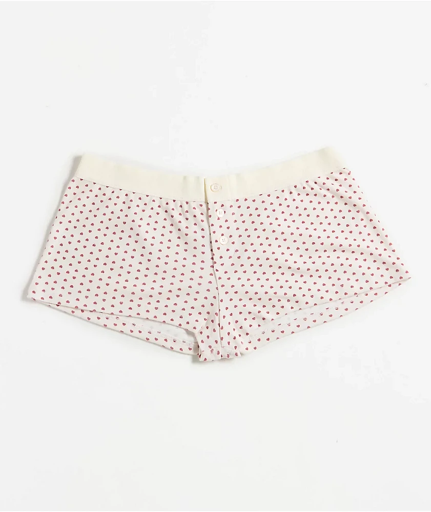 Hesperus Heart White Boxer Shorts