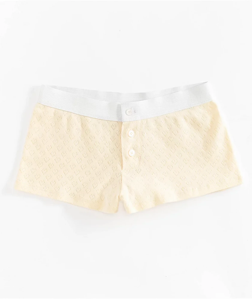 Hesperus Natural Pointelle Boyshort Underwear