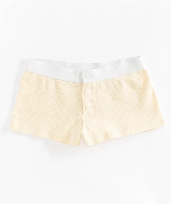Hesperus Natural Pointelle Boyshort Underwear