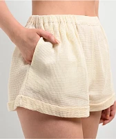 Hesperus Natural Textured Woven Shorts