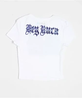 Hey Ruca City Blues White Crop T-Shirt