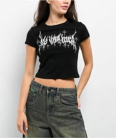 Hey Ruca Mi Vida Loca Black Crop T-Shirt