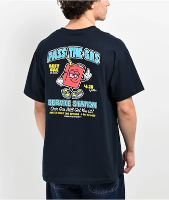 High & Mighty Gas Navy T-Shirt