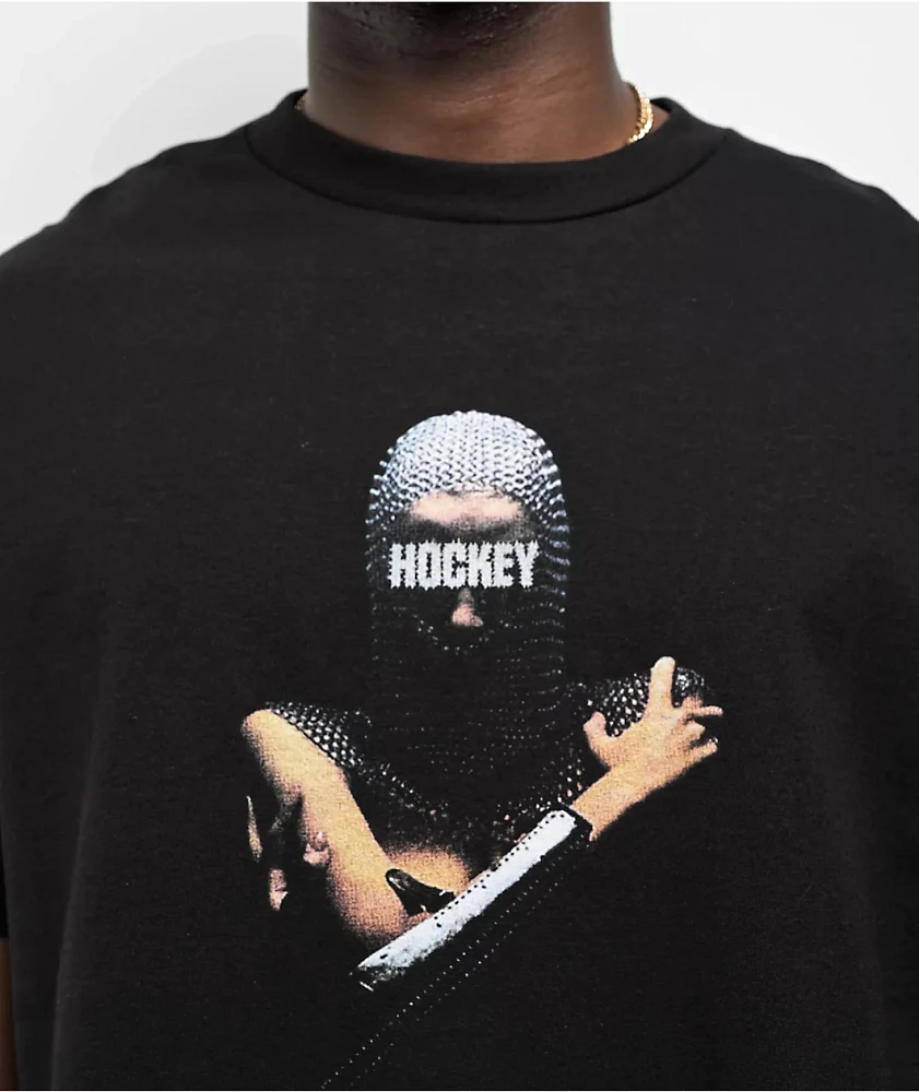 Hockey Back Crack Black T-Shirt