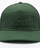 Hockey Embossed Forest Green Strapback Hat