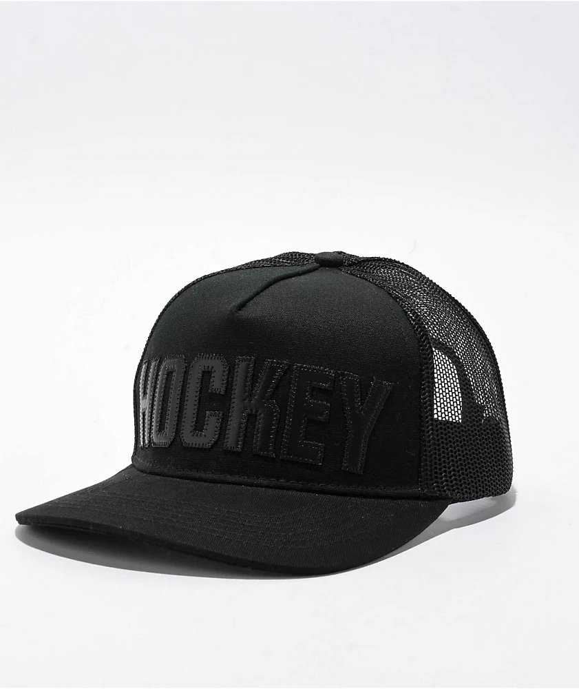 Hockey Truck Stop Black Trucker Hat