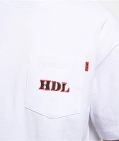 Hoddle Thunderdome White Pocket T-Shirt