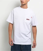 Hoddle Thunderdome White Pocket T-Shirt