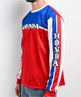 Honda x CPTN No Limit Red, White & Blue Long Sleeve Mesh Jersey