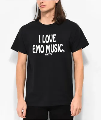 Honey TV I Love Emo Black T-Shirt