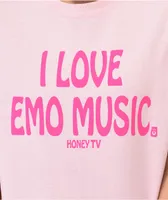 Honey TV I Love Emo Pink T-Shirt