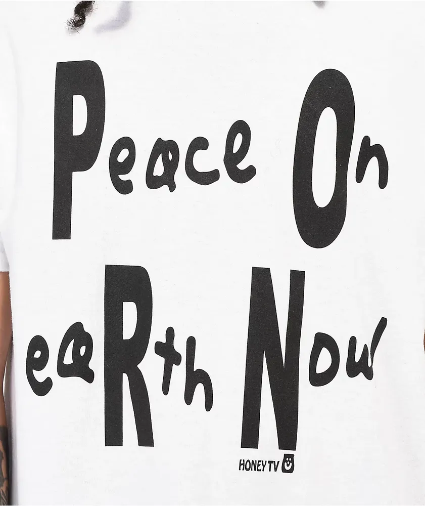 Honey TV Peace On Earth White T-Shirt