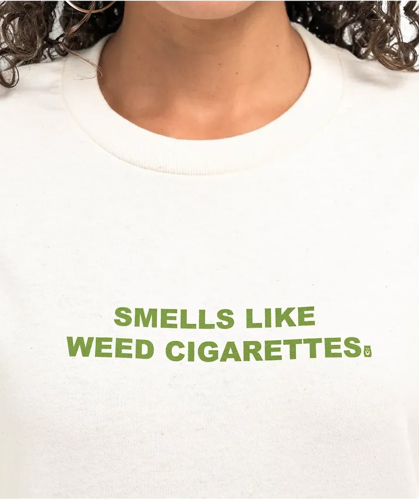 Honey TV Smells Like Weed Cigarettes Natural Long Sleeve T-Shirt