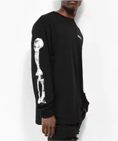 Hoodlum by Darby Allin Bones Black Long Sleeve T-Shirt
