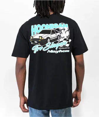Hoonigan 86 Tire Slayers Black T-Shirt