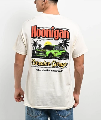 Hoonigan Carcaine Garage Natural T-Shirt