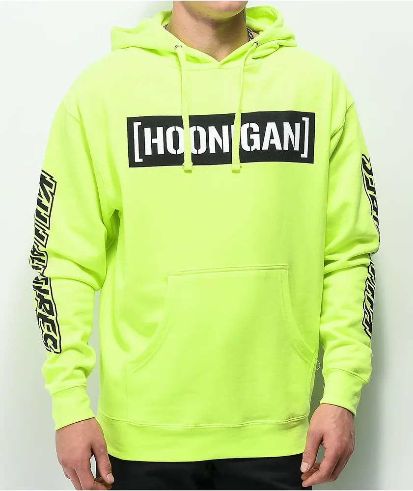 Hoonigan Censor Bar Fluorescent Yellow Hoodie