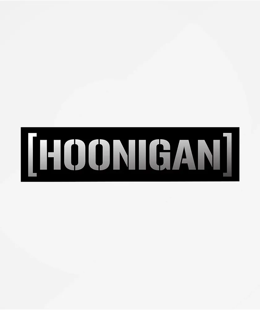 Hoonigan Censor Bar Silver & Black Sticker