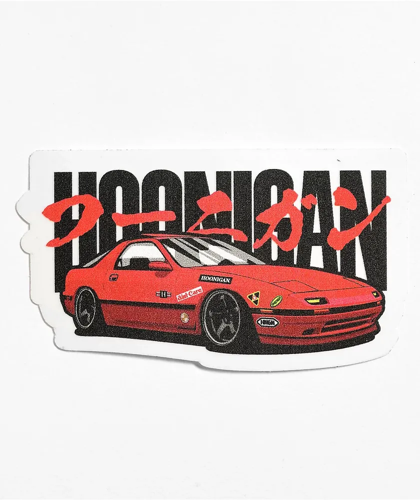 Hoonigan FC Rotary Red Sticker