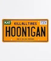 Hoonigan Orange License Plate