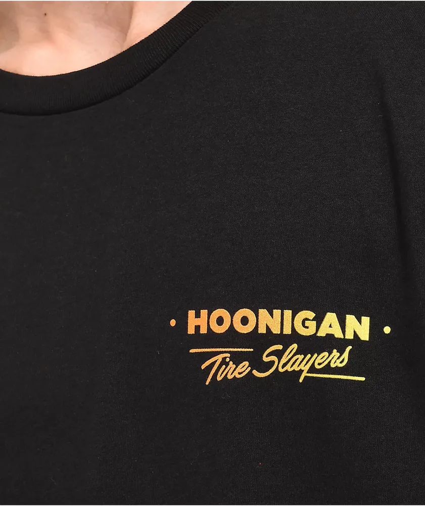 Hoonigan Shift Cheater Slicks Black & Yellow T-Shirt