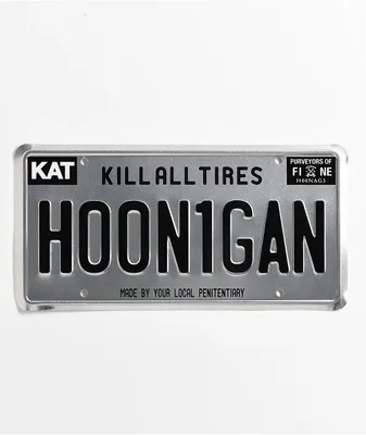 Hoonigan Silver License Plate