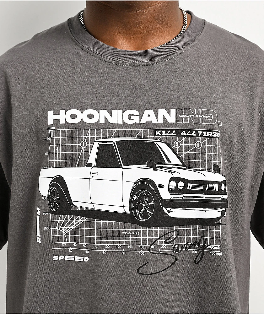 Hoonigan Suns Out Charcoal T-Shirt