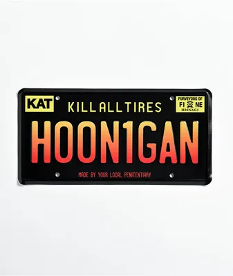 Hoonigan Sunset License Plate