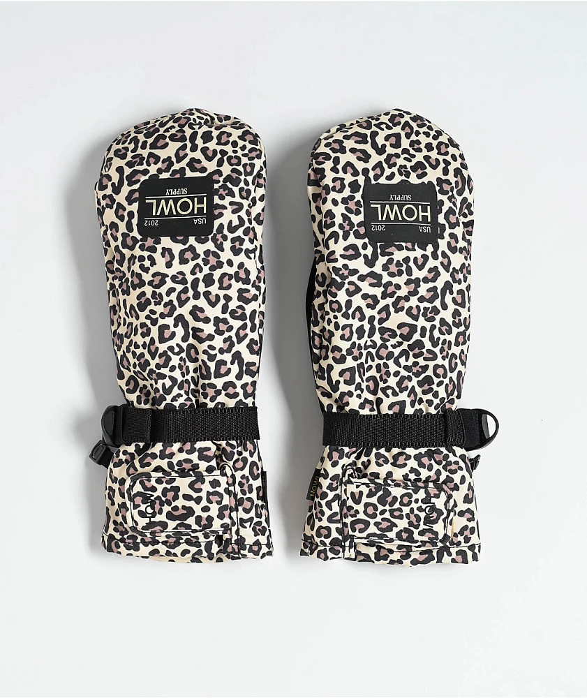 Howl Fairbanks Leopard 10K Snowboard Mittens