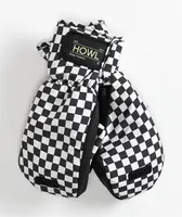 Howl Flyweight Black & White Checkered 10K Snowboard Mittens