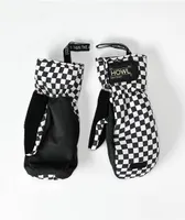 Howl Flyweight Black & White Checkered 10K Snowboard Mittens