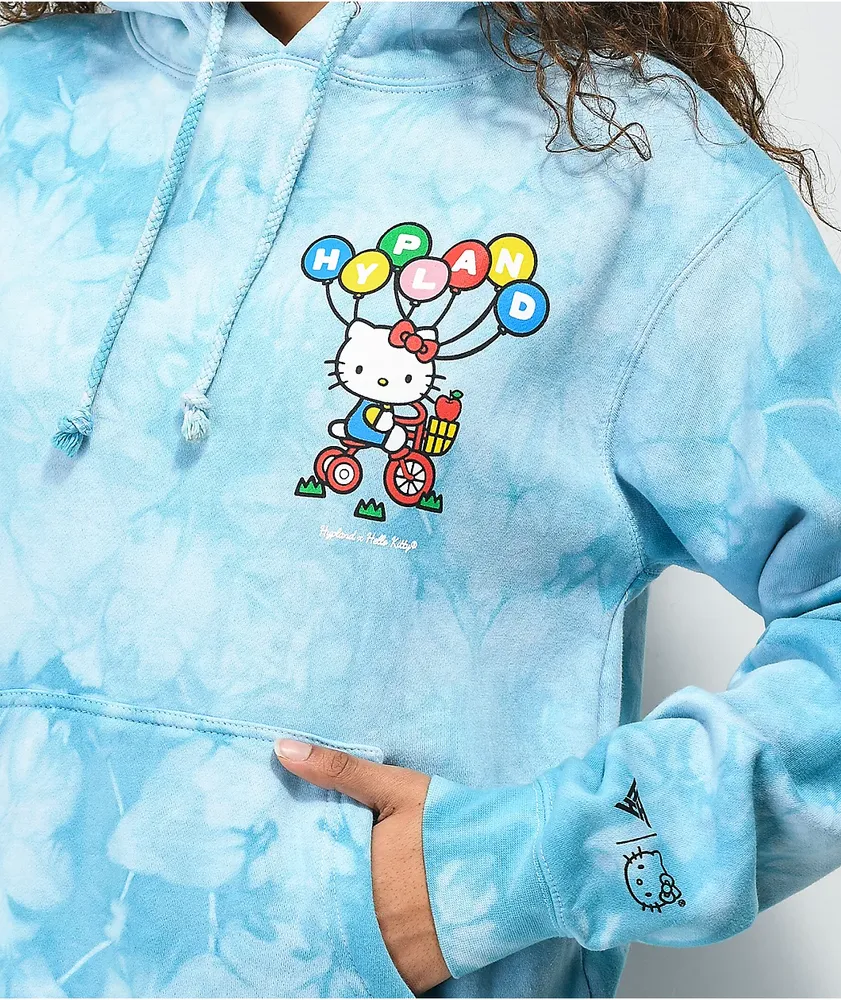 Hypland x Hello Kitty Balloons Blue Tie Dye Hoodie