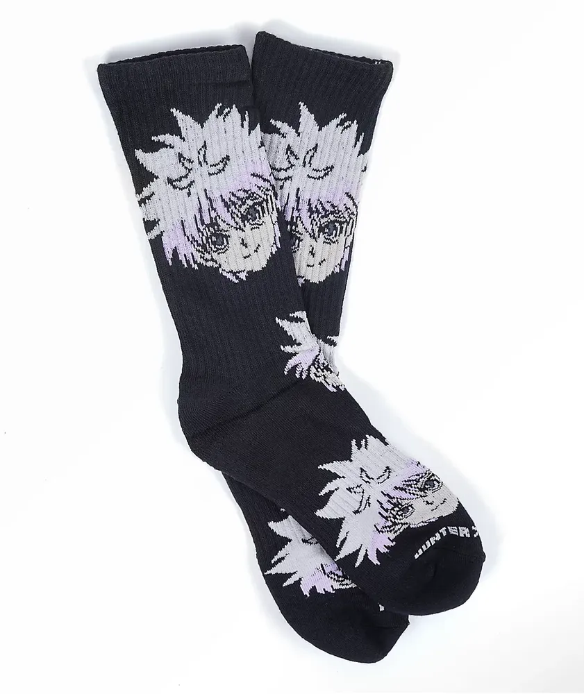 Hypland x Hunter x Hunter Killua Black Crew Socks