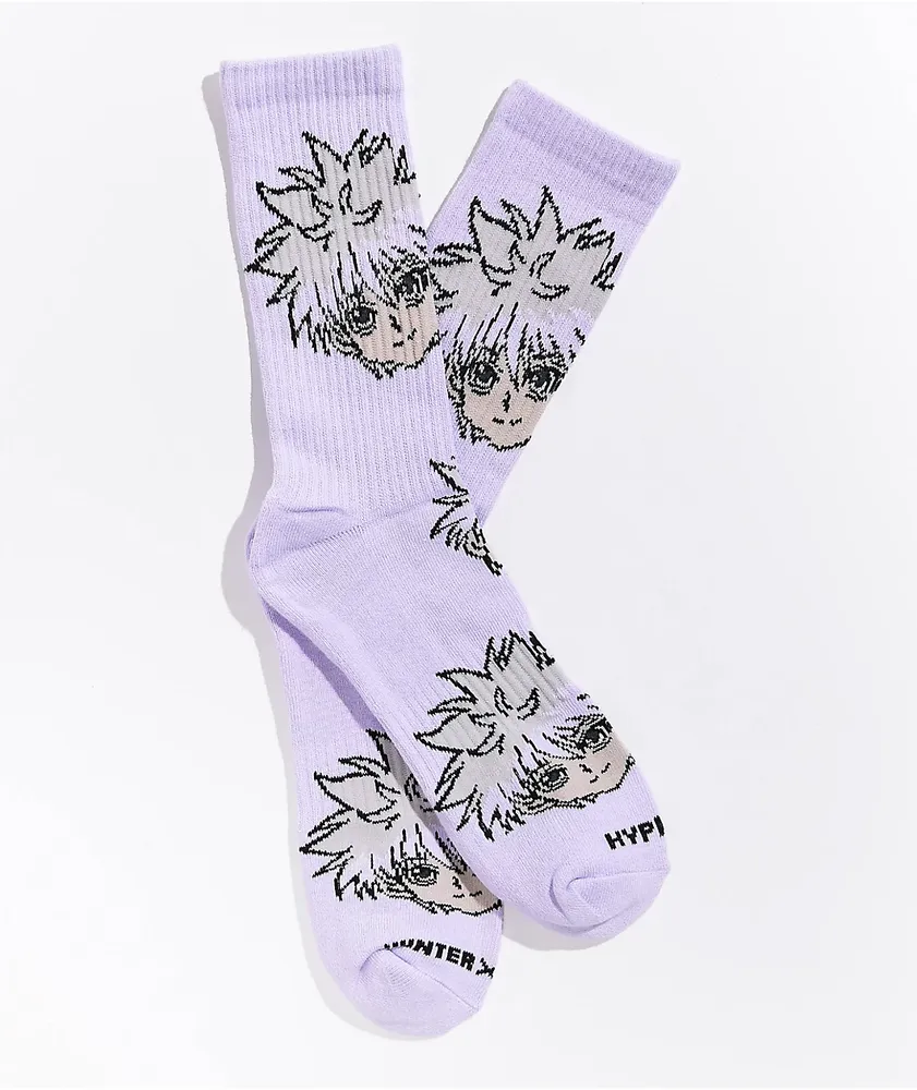 Hypland x Hunter x Hunter Killua Purple Crew Socks