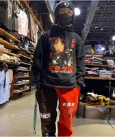 Hypland x InuYasha Black & Red Sweatpants