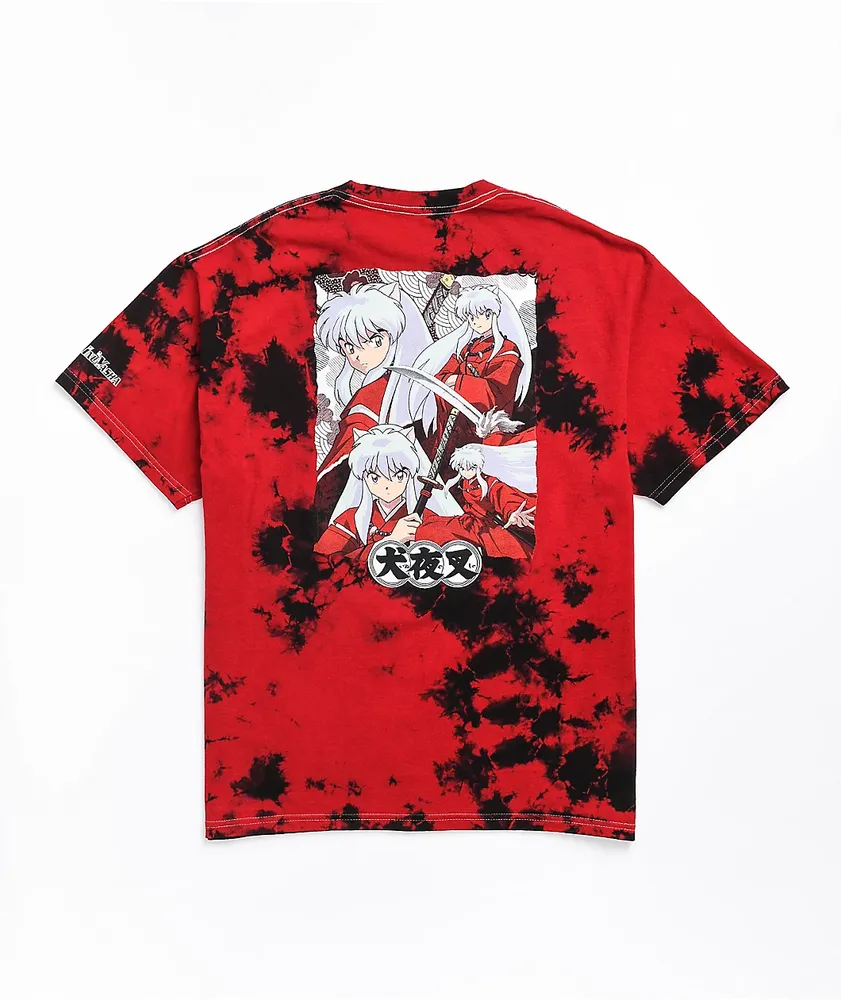 Hypland x InuYasha Crescent Red Tie Dye T-Shirt