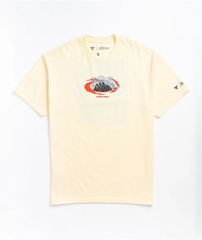 Hypland x InuYasha Flame Cream T-Shirt