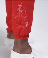 Hypland x InuYasha Red Sweatpants