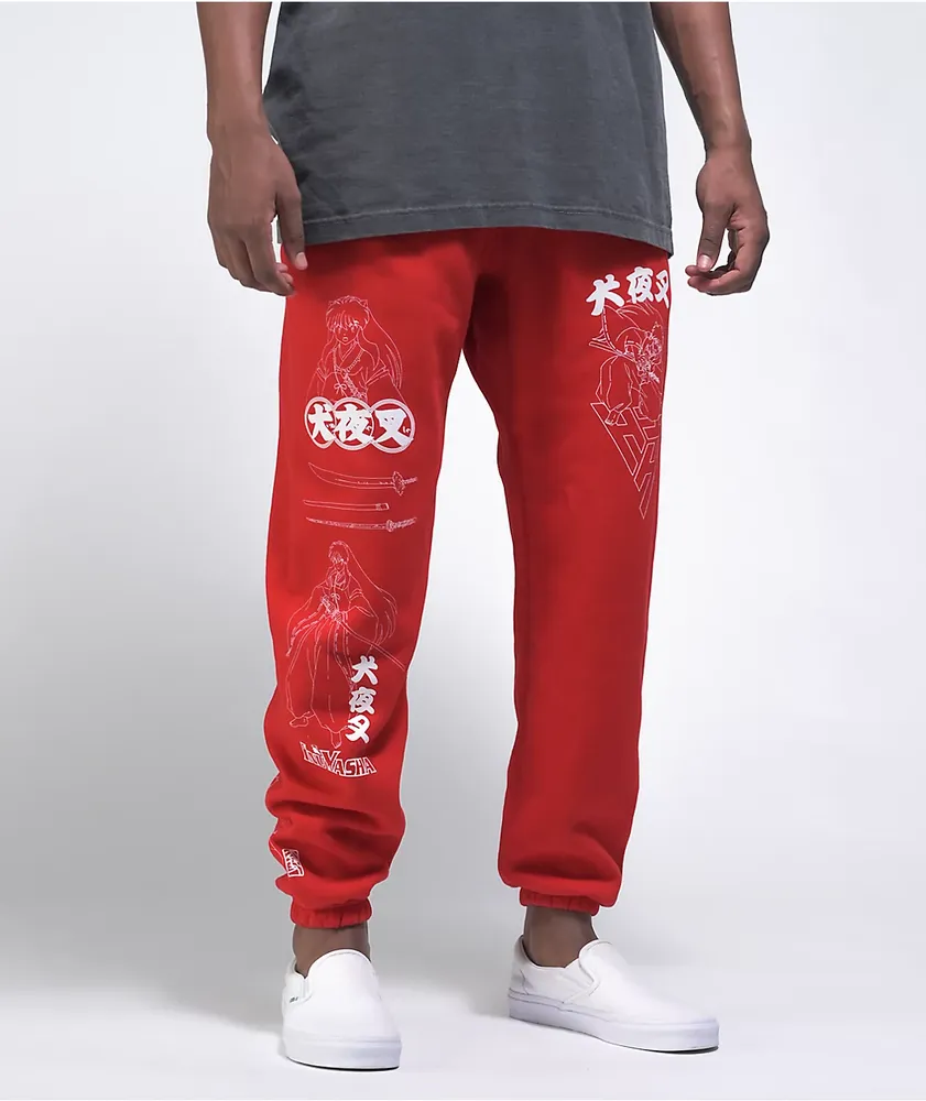 Hypland x InuYasha Red Sweatpants