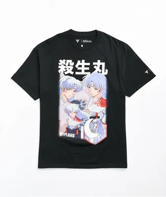 Hypland x InuYasha Sesshomaru Black T-Shirt