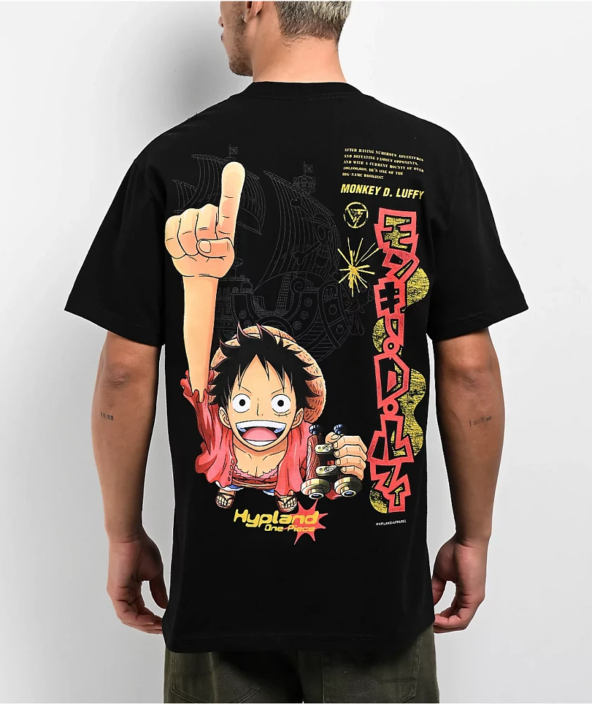 Hypland x One Piece Luffy King Black T-Shirt