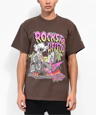 Hypland x Rolling Loud Rockstar Brown T-Shirt