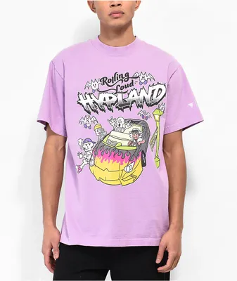 Hypland x Rolling Loud Skeleton Car Purple T-Shirt