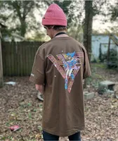 Hypland x Yu-Gi-Oh Sparkle Magician Brown T-Shirt